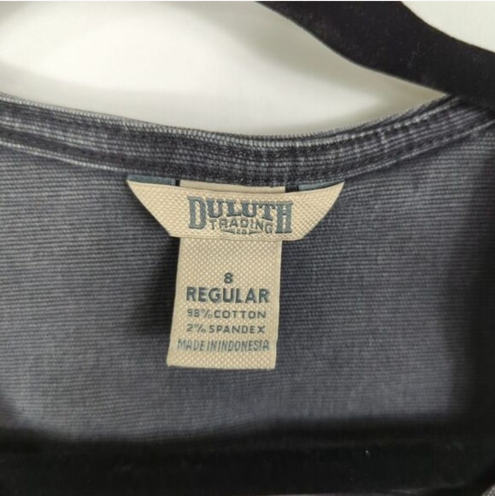 Duluth Trading Co DuluthFlex Fire Hose Ltd. Gray Jumpsuit Overalls sz 8 Regular - Picture 5 of 12